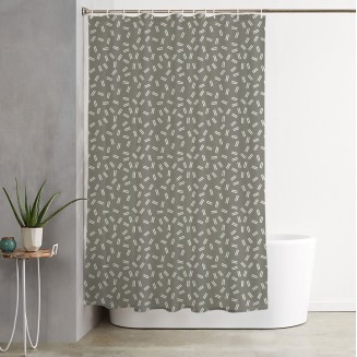 Κουρτίνα Μπάνιου 180x180 Viopros Κρούζ Γκρί